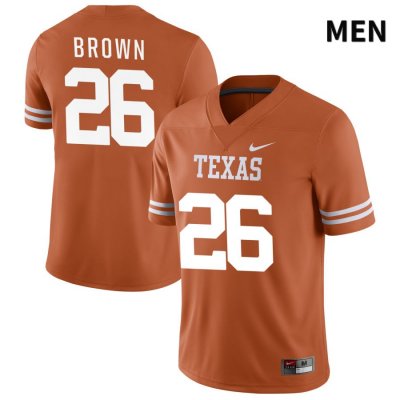 Texas Longhorns Men's #26 Derrick Brown Authentic Orange NIL 2022 College Football Jersey MGD35P6E